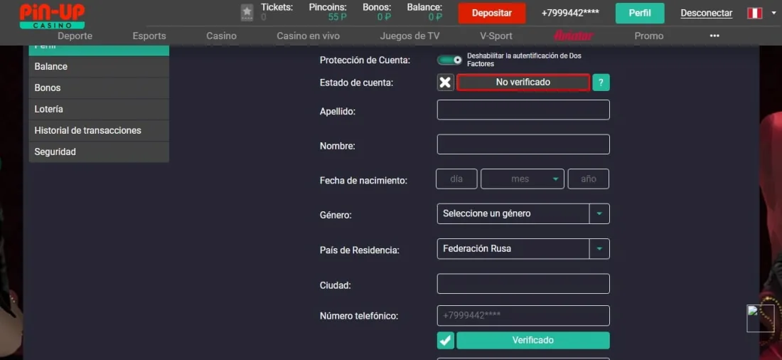 verificación de perfil identificación de perfil